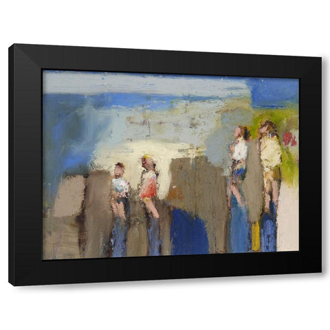 Shell Gathers III Black Modern Wood Framed Art Print by Ferrell, Erin McGee