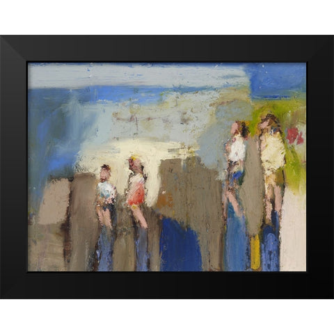 Shell Gathers III Black Modern Wood Framed Art Print by Ferrell, Erin McGee
