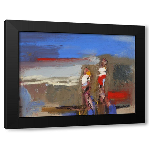 Shell Gathers IV Black Modern Wood Framed Art Print with Double Matting by Ferrell, Erin McGee