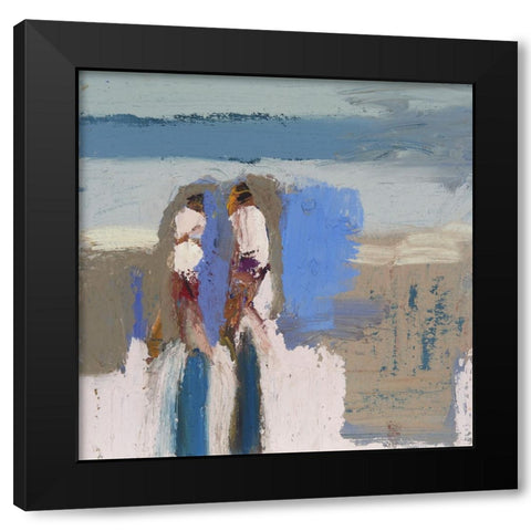 Shell Gathers VI Black Modern Wood Framed Art Print by Ferrell, Erin McGee