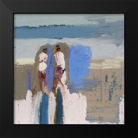 Shell Gathers VI Black Modern Wood Framed Art Print by Ferrell, Erin McGee