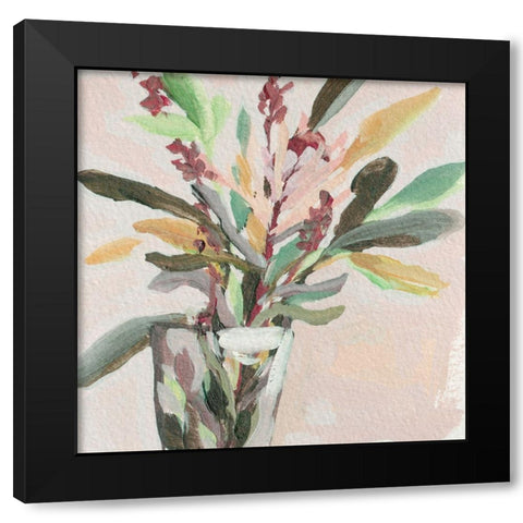 Glass Bouquet I Black Modern Wood Framed Art Print by Wang, Melissa