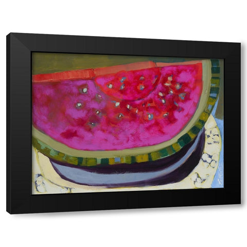Watermelon I Black Modern Wood Framed Art Print with Double Matting by Ferrell, Erin McGee
