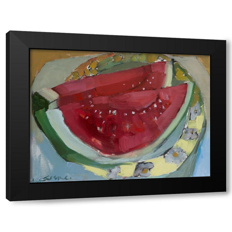 Watermelon II Black Modern Wood Framed Art Print with Double Matting by Ferrell, Erin McGee