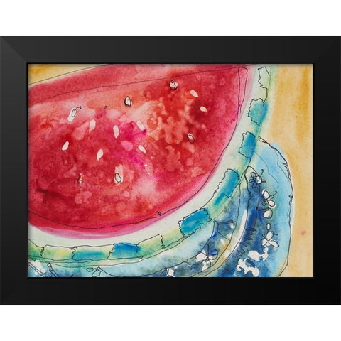 Watermelon IV Black Modern Wood Framed Art Print by Ferrell, Erin McGee