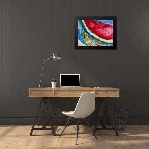 Watermelon VI Black Modern Wood Framed Art Print by Ferrell, Erin McGee