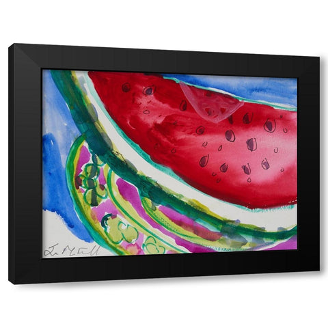 Watermelon VI Black Modern Wood Framed Art Print by Ferrell, Erin McGee