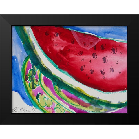Watermelon VI Black Modern Wood Framed Art Print by Ferrell, Erin McGee