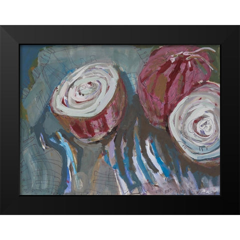 Sweet Onions II Black Modern Wood Framed Art Print by Ferrell, Erin McGee
