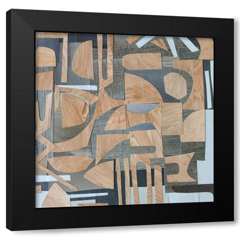 Mombasa Village I Black Modern Wood Framed Art Print with Double Matting by Good, Coco