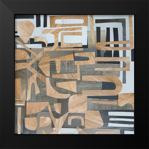 Mombasa Village II Black Modern Wood Framed Art Print by Good, Coco