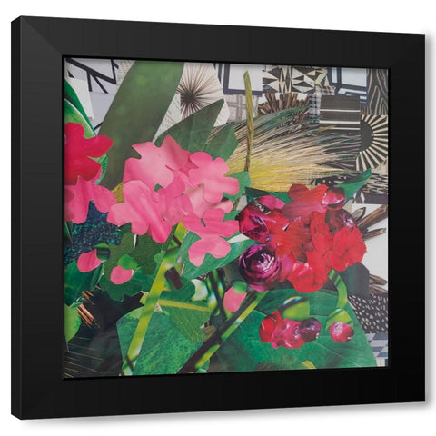 Poolside Geraniums  II Black Modern Wood Framed Art Print by Good, Coco