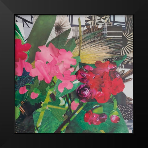 Poolside Geraniums  II Black Modern Wood Framed Art Print by Good, Coco