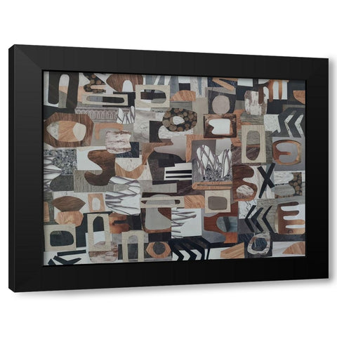 Safari Camp Serengeti III Black Modern Wood Framed Art Print with Double Matting by Good, Coco
