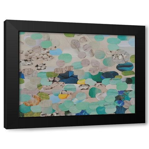 Shimmering Shoreline Black Modern Wood Framed Art Print with Double Matting by Good, Coco