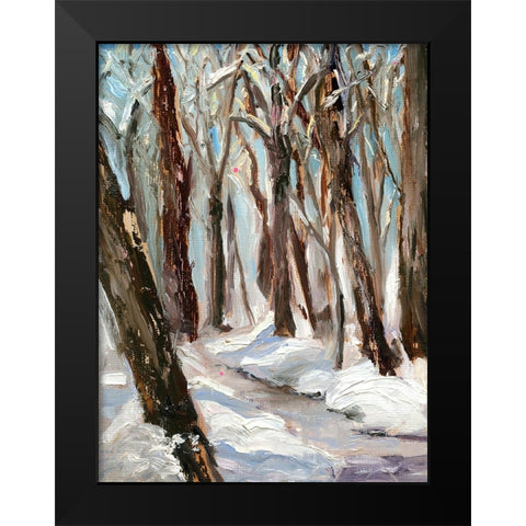 Woods in Winter Black Modern Wood Framed Art Print by Iafrate, Sandra
