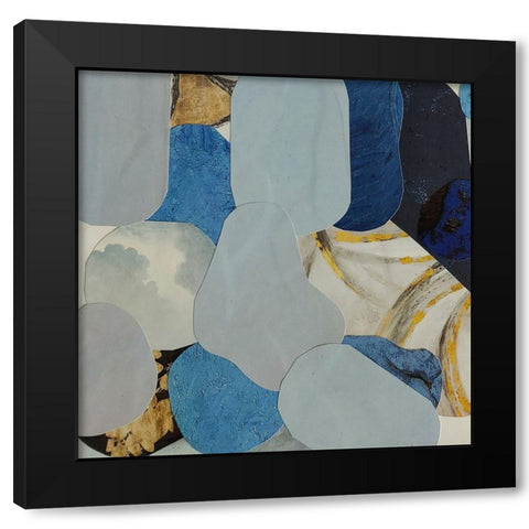 Blue Monsoon II Black Modern Wood Framed Art Print with Double Matting by Good, Coco