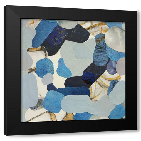 Blue Monsoon IV Black Modern Wood Framed Art Print by Good, Coco