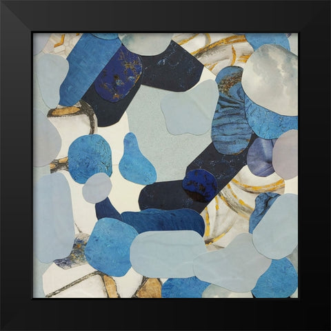 Blue Monsoon IV Black Modern Wood Framed Art Print by Good, Coco