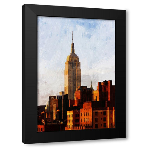 NYC ESB Sunset Black Modern Wood Framed Art Print by Pica, Jeff