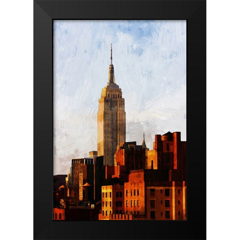 NYC ESB Sunset Black Modern Wood Framed Art Print by Pica, Jeff