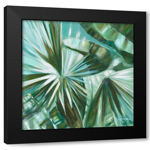 Verde Jungle Black Modern Wood Framed Art Print with Double Matting by Wilkins, Suzanne