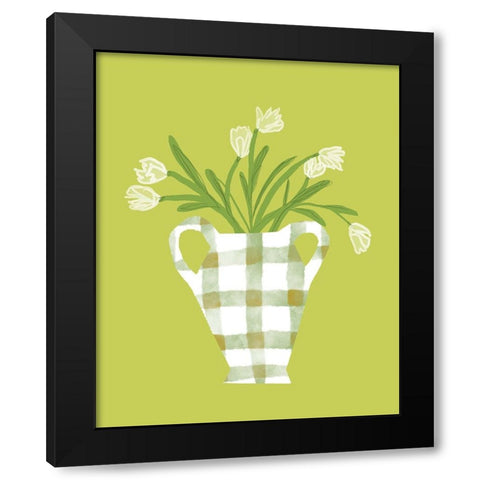 The Daily Tulip II Black Modern Wood Framed Art Print with Double Matting by Sizemore, Natalie