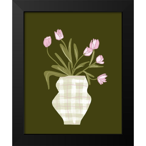 The Daily Tulip III Black Modern Wood Framed Art Print by Sizemore, Natalie
