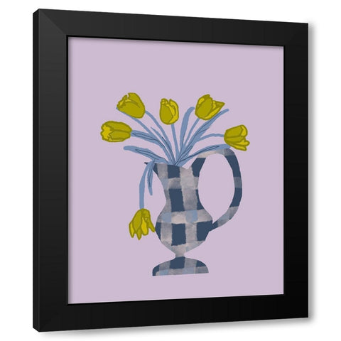 The Daily Tulip IV Black Modern Wood Framed Art Print with Double Matting by Sizemore, Natalie