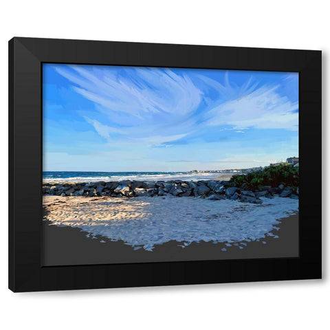 A Day on the Coast Black Modern Wood Framed Art Print with Double Matting by Kalina, Emily