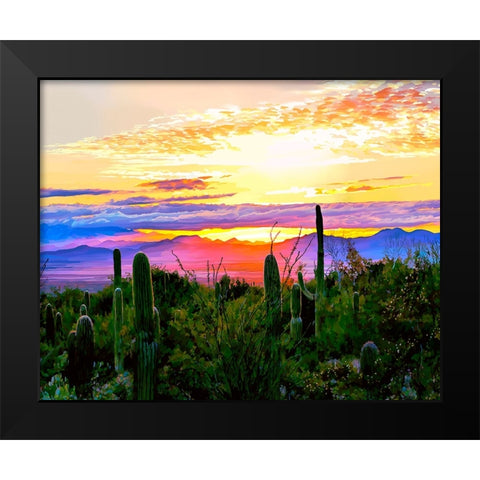 Arizona Sunset Black Modern Wood Framed Art Print by Kalina, Emily