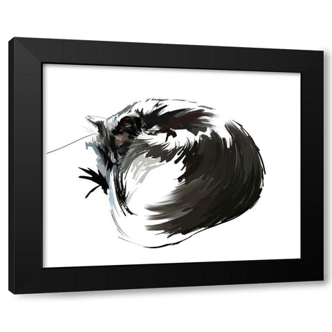 Asher II Black Modern Wood Framed Art Print with Double Matting by Kalina, Emily