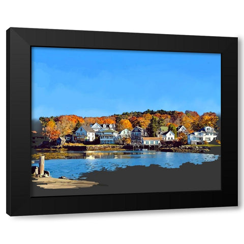 Boothbay  II Black Modern Wood Framed Art Print with Double Matting by Kalina, Emily