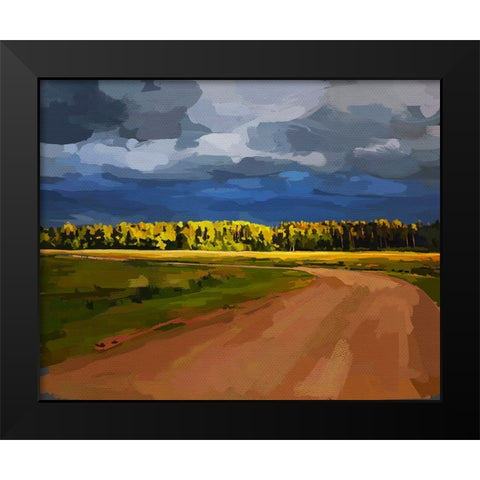 Landscape Drama Black Modern Wood Framed Art Print by Kalina, Emily