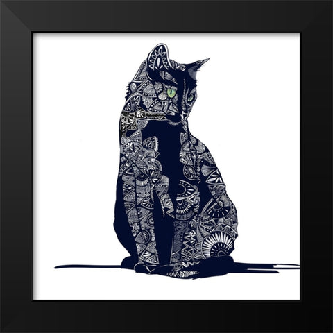 Zentangle I Black Modern Wood Framed Art Print by Kalina, Emily