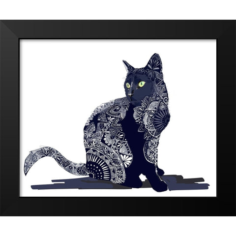 Zentangle II Black Modern Wood Framed Art Print by Kalina, Emily