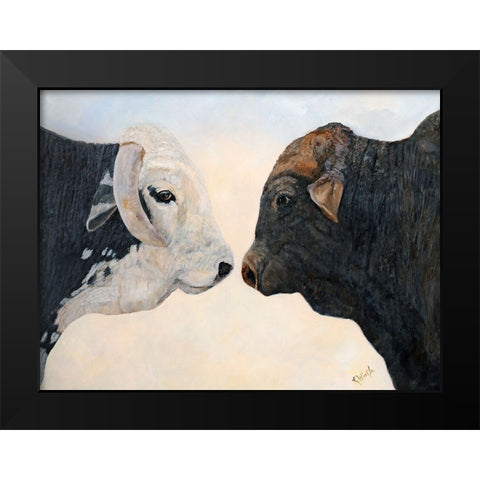 Eye to Eye Black Modern Wood Framed Art Print by Winkler, Kathy