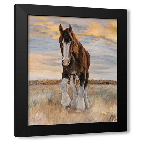 Heading for the Barn Black Modern Wood Framed Art Print by Winkler, Kathy