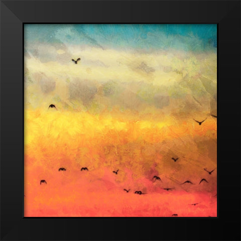 Morning Flight I Black Modern Wood Framed Art Print by Saunders, Alonzo