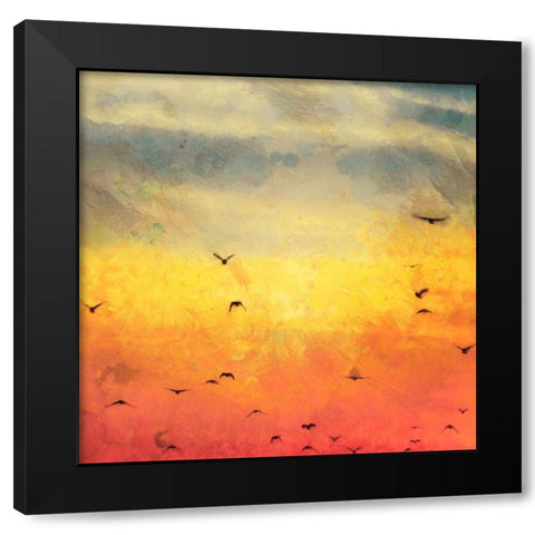 Morning Flight II Black Modern Wood Framed Art Print by Saunders, Alonzo