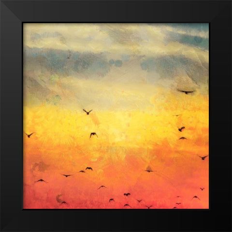 Morning Flight II Black Modern Wood Framed Art Print by Saunders, Alonzo