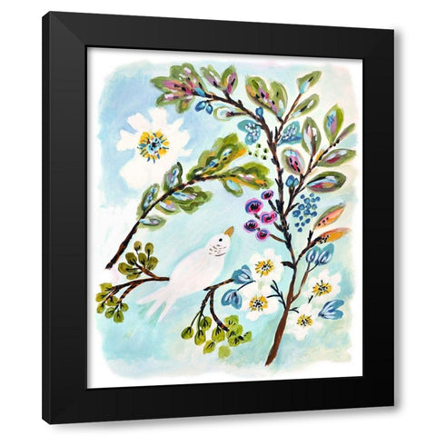 A Sweet Bird I Black Modern Wood Framed Art Print by Fields, Karen