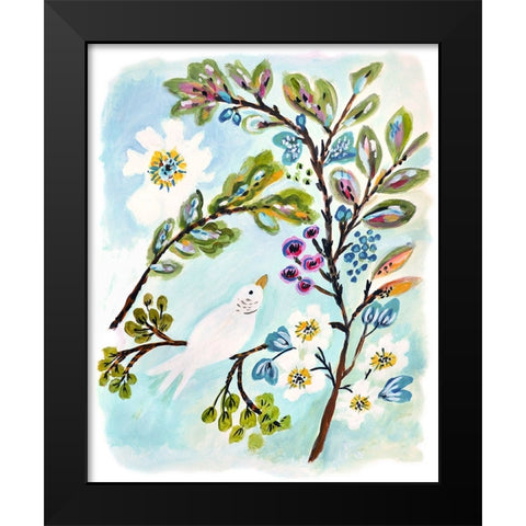 A Sweet Bird I Black Modern Wood Framed Art Print by Fields, Karen