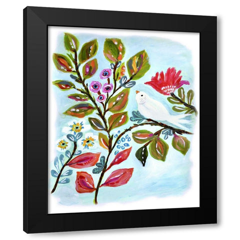 A Sweet Bird II Black Modern Wood Framed Art Print by Fields, Karen