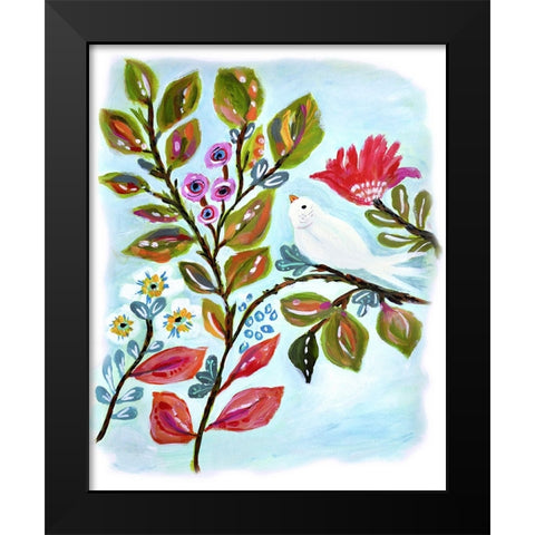 A Sweet Bird II Black Modern Wood Framed Art Print by Fields, Karen