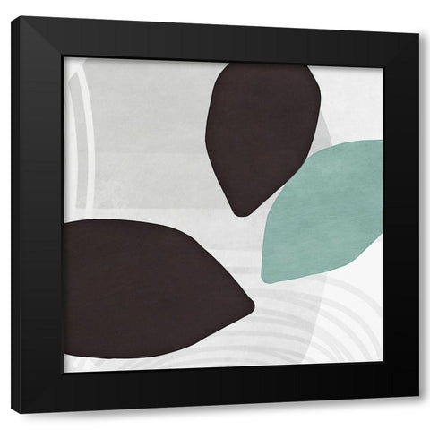 Shapes n Lines Abstract  I Black Modern Wood Framed Art Print with Double Matting by Aldridge, Ashley