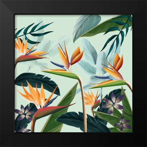 Tropical Flowers IV Black Modern Wood Framed Art Print by Arctic Frame