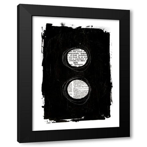 Collected Knowledge IV Black Modern Wood Framed Art Print with Double Matting by Haase, Andrea