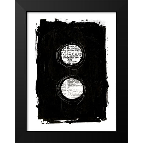Collected Knowledge IV Black Modern Wood Framed Art Print by Haase, Andrea