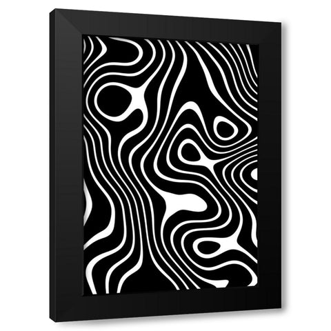 Retro Black And White I Black Modern Wood Framed Art Print by Haase, Andrea